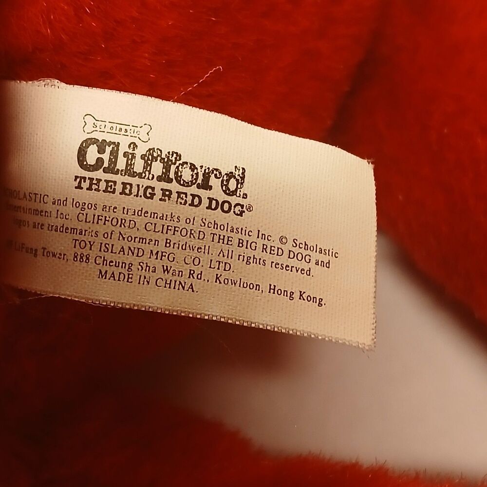 Scholastic 20” CLIFFORD BIG RED DOG Stuffed Plush Animal Floppy Lying Puppy Toy - Picture 11 of 14